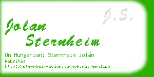 jolan sternheim business card